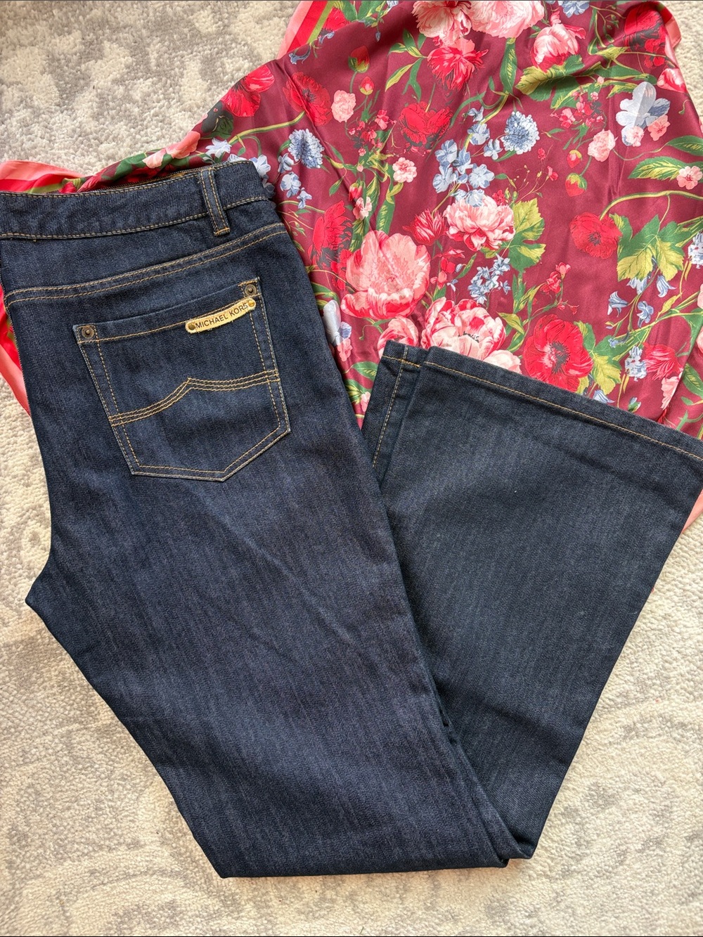 Michael Kors Dark Indigo Bootcut Jeans